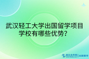 武漢輕工大學(xué)出國留學(xué)項目學(xué)校有哪些優(yōu)勢？