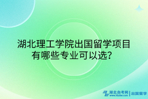 湖北理工學(xué)院出國(guó)留學(xué)項(xiàng)目有哪些專業(yè)可以選？