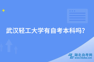 武漢輕工大學(xué)有自考本科嗎？