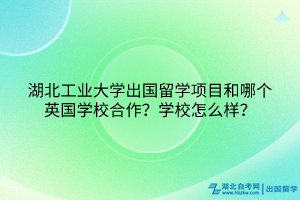 湖北工業(yè)大學(xué)出國留學(xué)項(xiàng)目和哪個(gè)英國學(xué)校合作？學(xué)校怎么樣？