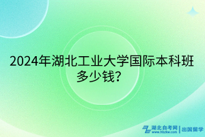 2024年湖北工業(yè)大學(xué)國(guó)際本科班多少錢(qián)？(1)