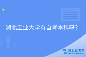 湖北工業(yè)大學(xué)有自考本科嗎？