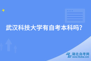 武漢科技大學(xué)有自考本科嗎？
