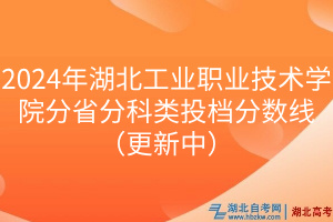 2024年湖北工業(yè)職業(yè)技術學院分省分科類投檔分數(shù)線（更新中）