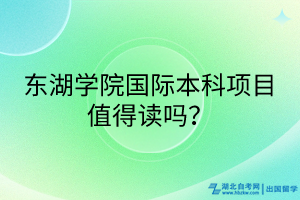 東湖學院國際本科項目值得讀嗎？