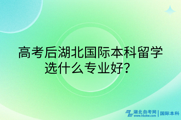 高考后湖北國際本科留學(xué)選什么專業(yè)好？