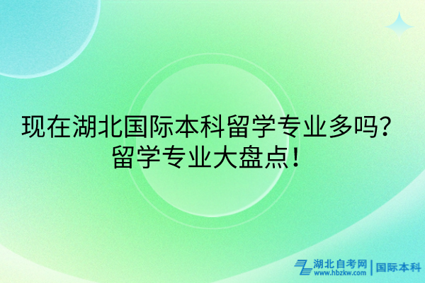 現(xiàn)在湖北國際本科留學(xué)專業(yè)多嗎？留學(xué)專業(yè)大盤點(diǎn)！