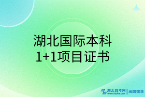 湖北國際本科1+1項(xiàng)目證書