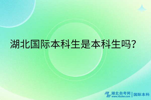 湖北國(guó)際本科生是本科生嗎？