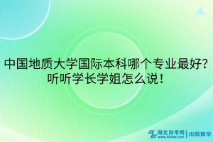 中國地質(zhì)大學(xué)國際本科哪個(gè)專業(yè)最好？聽聽學(xué)長(zhǎng)學(xué)姐怎么說！