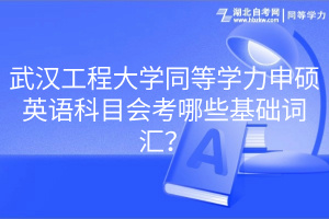 武漢工程大學(xué)同等學(xué)力申碩英語科目會考哪些基礎(chǔ)詞匯？