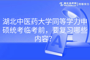 湖北中醫(yī)藥大學(xué)同等學(xué)力申碩統(tǒng)考臨考前，要復(fù)習(xí)哪些內(nèi)容？