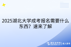 2025湖北大學成考報名需要什么東西？速來了解