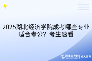 2025湖北經(jīng)濟(jì)學(xué)院成考哪些專(zhuān)業(yè)適合考公？考生速看