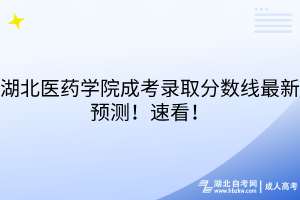 湖北醫(yī)藥學(xué)院成考錄取分?jǐn)?shù)線最新預(yù)測(cè)！速看！