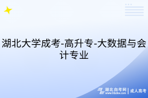湖北大學(xué)成考-高升專-大數(shù)據(jù)與會(huì)計(jì)專業(yè)
