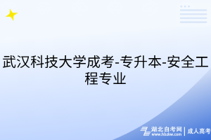 武漢科技大學(xué)成考-專升本-安全工程專業(yè)
