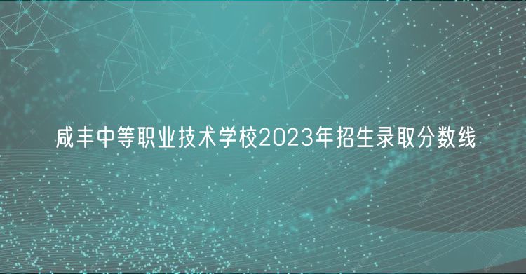 咸豐中等職業(yè)技術(shù)學(xué)校2023年招生錄取分?jǐn)?shù)線