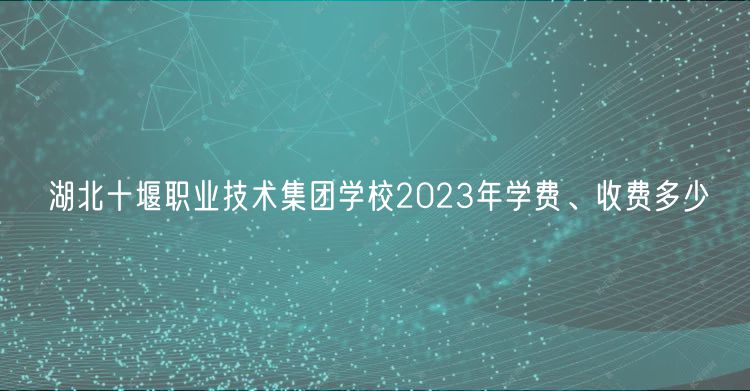 湖北十堰職業(yè)技術(shù)集團(tuán)學(xué)校2023年學(xué)費(fèi)、收費(fèi)多少