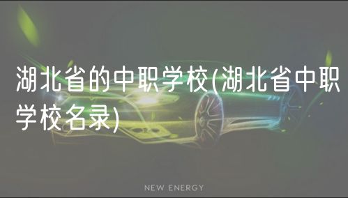 湖北省的中職學校(湖北省中職學校名錄)