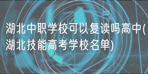 湖北中職學?？梢詮妥x嗎高中(湖北技能高考學校名單)