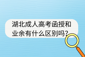 湖北成人高考函授和業(yè)余有什么區(qū)別嗎？