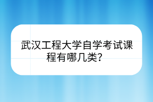 武漢工程大學(xué)自學(xué)考試課程有哪幾類？