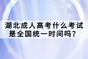 湖北成人高考什么考試是全國統(tǒng)一時間嗎？