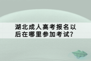 湖北成人高考報(bào)名以后在哪里參加考試？