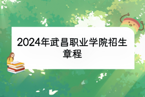 2024年武昌職業(yè)學院招生章程