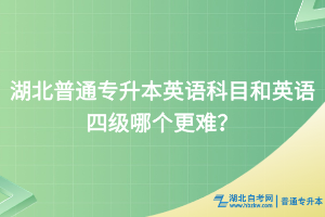 湖北普通專升本英語(yǔ)科目和英語(yǔ)四級(jí)哪個(gè)更難？