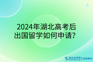 2024年湖北高考后出國留學如何申請？