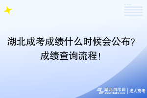 湖北成考成績(jī)什么時(shí)候會(huì)公布？成績(jī)查詢流程！