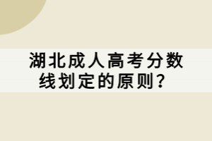 湖北成人高考分?jǐn)?shù)線劃定的原則？