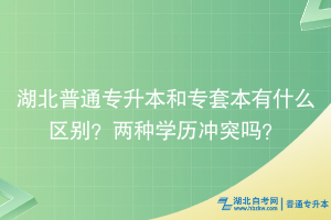 湖北普通專升本和專套本有什么區(qū)別？兩種學(xué)歷沖突嗎？