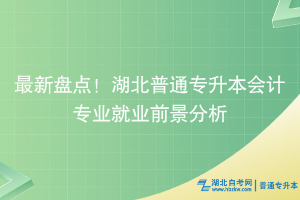 最新盤(pán)點(diǎn)！湖北普通專升本會(huì)計(jì)專業(yè)就業(yè)前景分析~