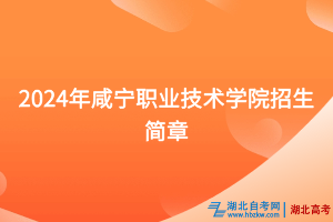 2024年咸寧職業(yè)技術學院招生簡章