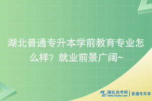 湖北普通專升本學前教育專業(yè)怎么樣？就業(yè)前景廣闊~
