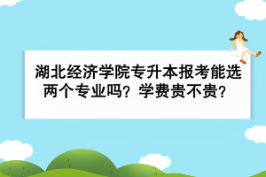 湖北經(jīng)濟(jì)學(xué)院專升本報考能選兩個專業(yè)嗎？學(xué)費貴不貴？
