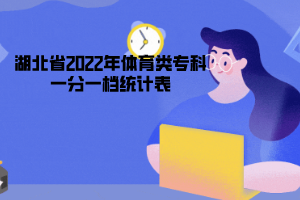 湖北省2022年體育類專科一分一檔統(tǒng)計表