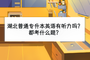 湖北普通專(zhuān)升本英語(yǔ)有聽(tīng)力嗎？都考什么題？