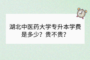 湖北中醫(yī)藥大學(xué)專升本學(xué)費(fèi)是多少？貴不貴？