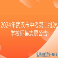 2024年武漢市中考第二批次學(xué)校征集志愿公告