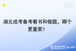 湖北成考備考看書和做題，哪個(gè)更重要？