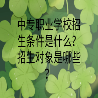 中專職業(yè)學校招生條件是什么？招生對象是哪些？