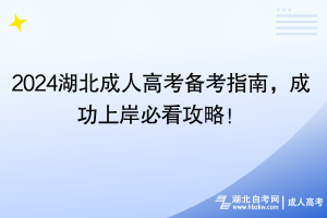 2024湖北成人高考備考指南，成功上岸必看攻略！