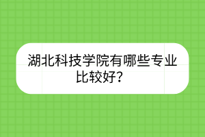 湖北科技學院有哪些專業(yè)比較好？