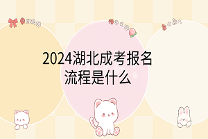 2024湖北成考報名流程是什么