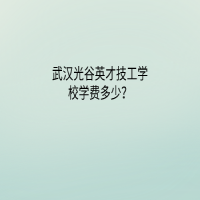 武漢光谷英才技工學(xué)校學(xué)費(fèi)多少？