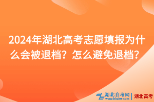 2024年湖北高考志愿填報為什么會被退檔？怎么避免退檔？